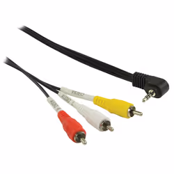 Valueline 2m RCA x 3 - 3.5mm m/m câble audio 3 x RCA 3,5mm Noir