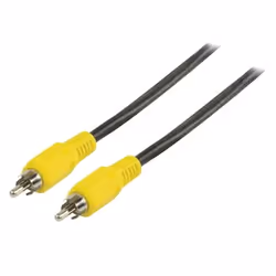 Valueline 2m RCA m/m, 2 m, RCA, RCA, Noir, Polyvinyl chloride (PVC), Mâle/Mâle