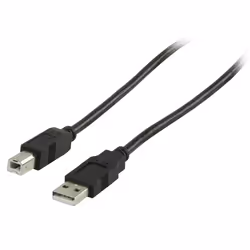 Valueline VLCB60100B20 câble USB 2 m USB 2.0 USB A USB B Noir