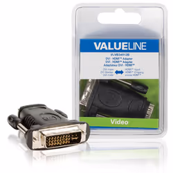 Valueline VLVB34912B, DVI-I, HDMI, Mâle, Mâle, 1 pièce(s), 80 mm