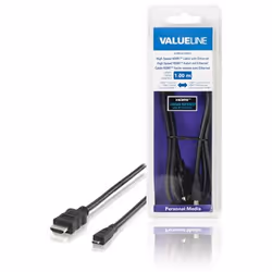 Valueline VLMB34700B20, 2 m, HDMI Type A (Standard), HDMI Type D (Micro), Noir