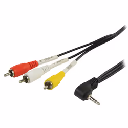 Valueline 3.5m/3x RCA, 1m câble audio 3,5mm 3 x RCA Noir