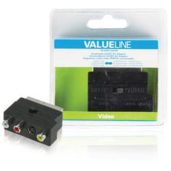 Valueline SCART/SVHS + 3x RCA SCART 21p Noir