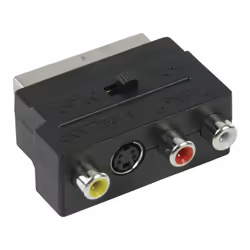 Valueline SCART/SVHS + 3x RCA SCART 21p Noir