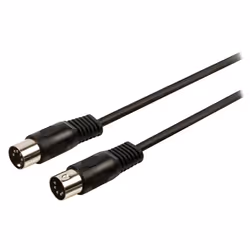 Valueline VLAP20000B20, DIN (5-pin), Mâle, DIN (5-pin), Mâle, 2 m, Noir