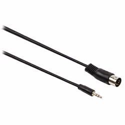 Valueline VLAP20100B10, DIN (5-pin), Mâle, 3,5mm, Mâle, 1 m, Noir