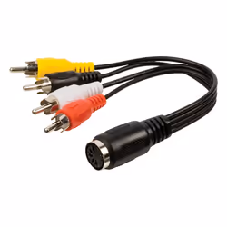 Valueline VLAP20475B02, 0,2 m, 4 x RCA, S-VHS, Mâle, Femelle, Noir, Rouge, Blanc, Jaune