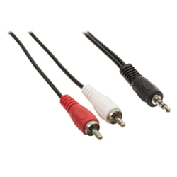 Valueline VLAP22200B15 câble audio 1,5 m 3,5mm 2 x RCA Noir, Rouge, Blanc