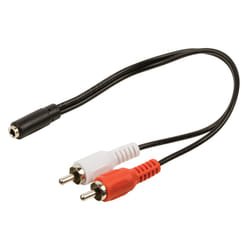 Valueline VLAP22255B02 câble audio 0,2 m 2 x RCA 3,5mm Noir, Rouge, Blanc