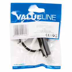 Valueline VLAP22550B02 câble audio 0,2 m 3,5mm 6,35 mm Noir
