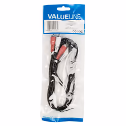 Valueline VLAP24200B20 câble audio 2 m 2 x RCA Noir, Rouge, Blanc