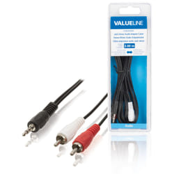 Valueline VLAB22200B30 câble audio 3 m 3,5mm 2 x RCA Noir, Rouge, Blanc