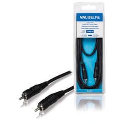 Valueline VLAB24170B20 câble audio 2 m RCA Noir