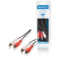 Valueline VLAB24200B10 câble audio 1 m 2 x RCA Noir, Rouge, Blanc