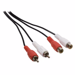 Valueline VLAB24205B50 câble audio 5 m 2 x RCA Noir, Rouge, Blanc