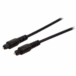 Valueline Toslink, 2m câble audio Noir