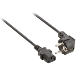 Valueline VLEP10000B20 câble électrique Noir 2 m Prise d'alimentation type F Coupleur C13
