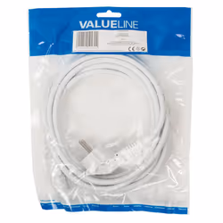 Valueline VLEP10000W30 câble électrique Blanc 3 m Prise d'alimentation type F Coupleur C13