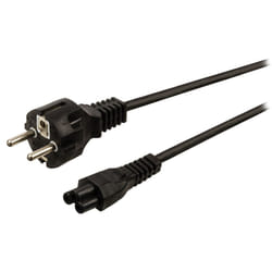 Valueline VLEP10130B30 câble électrique Noir 3 m Prise d'alimentation type F Coupleur C5