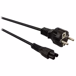 Valueline VLEP10130B30 câble électrique Noir 3 m Prise d'alimentation type F Coupleur C5