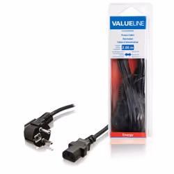 Valueline VLEB10000B20, 2 m, Prise d'alimentation type F, Coupleur C13