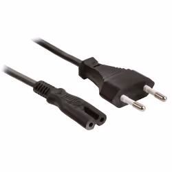 Valueline VLEB11040B20 câble électrique Noir 2 m CEE7/16 Coupleur C7