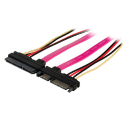Valueline VLCP73125V05 câble SATA 0,5 m SATA 22-pin Noir, Rose