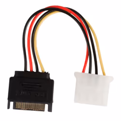 Valueline VLCP73530V015, 0,15 m, SATA 15 broches, Molex (4-pin), Mâle, Femelle, 90°