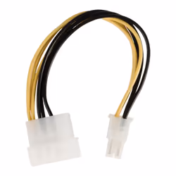 Valueline VLCP74060V015, 0,15 m, Molex (4-pin), PCI-E (6-pin), Mâle, Mâle, 90°