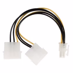 Valueline PCI Express/2x Molex, 0.15m, 0,15 m, Mâle, Femelle, Multicolore, 80 mm, 90 mm