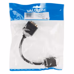 Valueline VGA/2x VGA, 0.20m câble VGA 0,20 m VGA (D-Sub) 2 x VGA (D-Sub) Noir