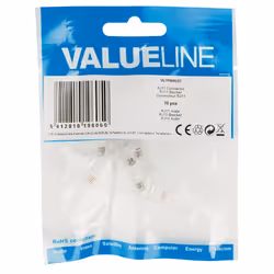 Valueline RJ11, 10 pcs connecteur de fils Transparent
