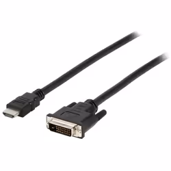 Valueline VLCB34800B20 câble vidéo et adaptateur 2 m HDMI DVI-D Noir