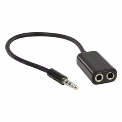 Valueline VLMB22100B02 câble audio 0,2 m 3,5mm 2 x 3.5mm Noir