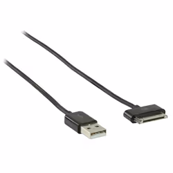 Valueline VLMB39100B10 câble de téléphone portable Noir 1 m USB A Apple 30-pin