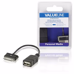 Valueline VLMB39205B02, Noir, USB A, Samsung 30-pin, 0,2 m, USB 2.0, Cuivre