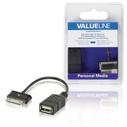 Valueline VLMB39205B02 câble de téléphone portable Noir 0,2 m USB A Samsung 30-pin