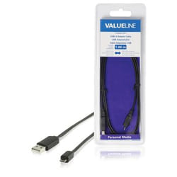 Valueline VLMB60410B10 câble USB 1 m USB 2.0 USB A Micro-USB B Noir