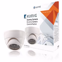 König SAS-DUMMYCAM60 caméra de surveillance factice Blanc Dôme