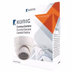 König SAS-DUMMYCAM60 caméra de surveillance factice Blanc Dôme