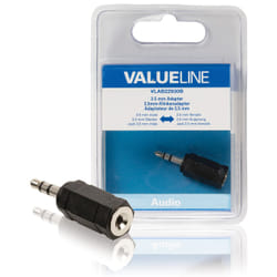 Valueline VLAB22930B changeur de genre de câble 3.5mm 2,5 mm Noir