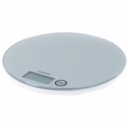 König HC-KS23N, Balance de ménage électronique, 5 kg, Blanc, Verre, 4 capteurs, Boutons