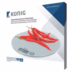 König HC-KS23N escabeaux de cuisine Blanc Balance de ménage électronique