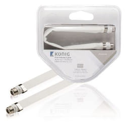 König KNS41200W02 câble coaxial 0,2 m F Blanc