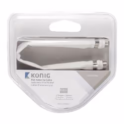König KNS41200W02 câble coaxial 0,2 m F Blanc