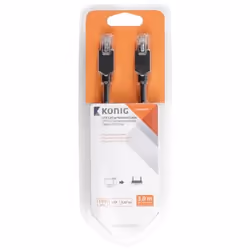 König RJ45, cat. 5e, 3 m câble de réseau Anthracite Cat5e U/UTP (UTP) - Vue supplémentaire 5