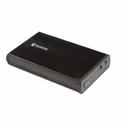 König CSU3HDE35S100, Boîtier HDD, 3.5", SATA, Connectivité USB, Noir