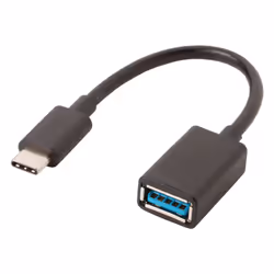 Valueline USB 3.0 C/A, 0.2 m, 0,2 m, USB C, USB A, USB 3.2 Gen 1 (3.1 Gen 1), Mâle/Femelle, Noir