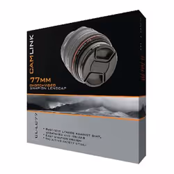 CamLink CL-LC77 capuchon d'objectifs Caméra Numérique Noir
