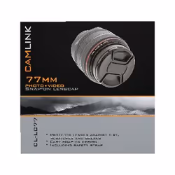 CamLink CL-LC77 capuchon d'objectifs Caméra Numérique Noir